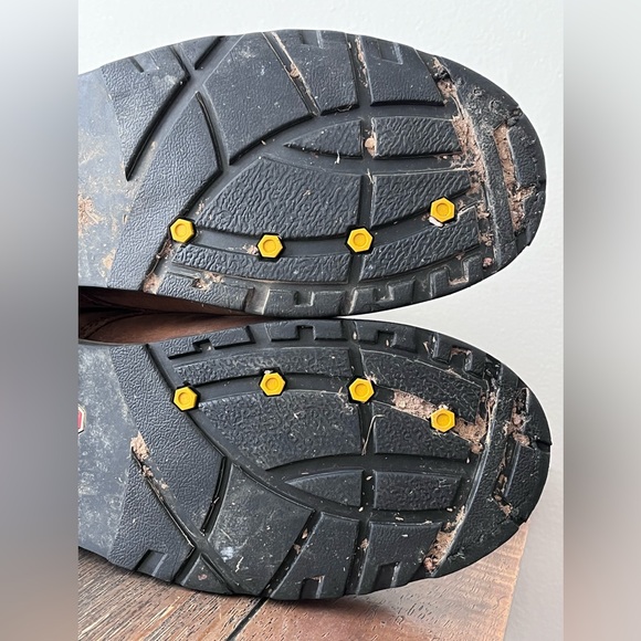 Justin Drywall Brown Leather Waterproof Lace Up Boots Safety Toe Mens size 9 D - Picture 10 of 11